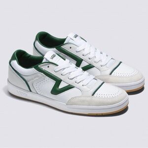 Vans White and Green Sneakers